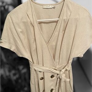 Lush Cream Wrap Dress